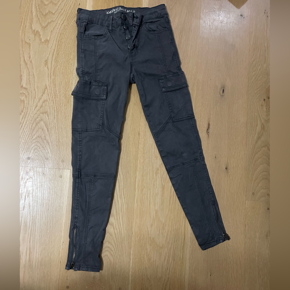 button up cargo jeans